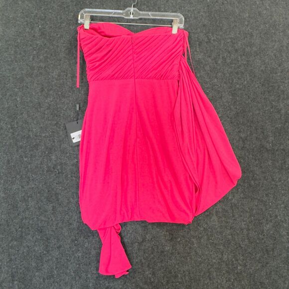 Ieena for Mac Duggal Dress Womens 0 Pink Strapless Sweetheart Cocktail Ruched - Picture 8 of 11